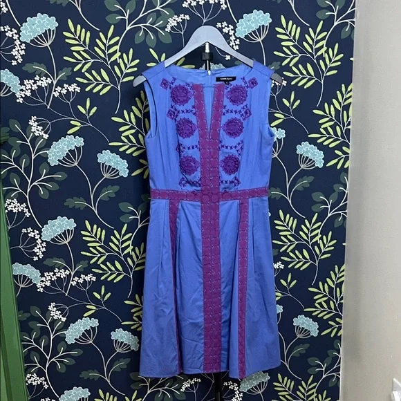 Nanette Lepore Blue and Purple Mini Dress Size 6 - Picture 3 of 9
